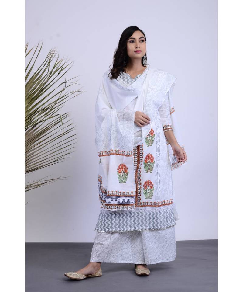 Kangana Cotton Hand Block Set Three