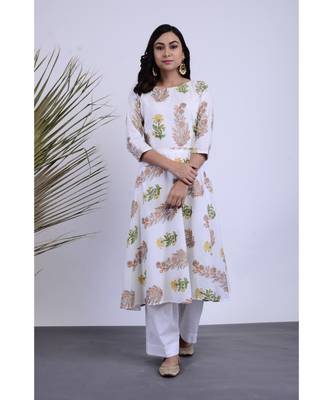 Havana Hand Blocked Kurta Pant Set of Two 2