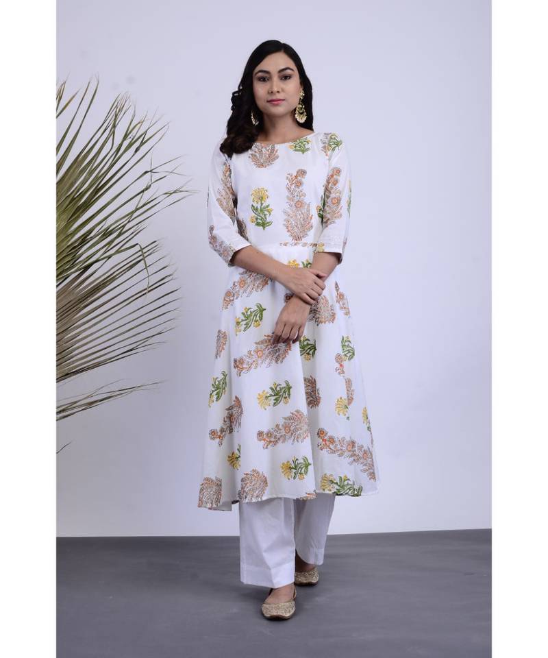 Havana Hand Blocked Kurta Pant Set of Two