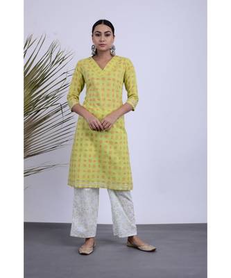 Naman Hand Blocked Kurta Pants Set 1