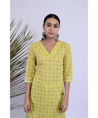 Naman Hand Blocked Kurta Pants Set 4