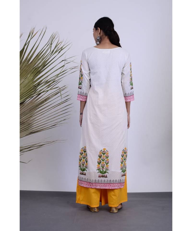 Avni Hanblock Kurta Set Three