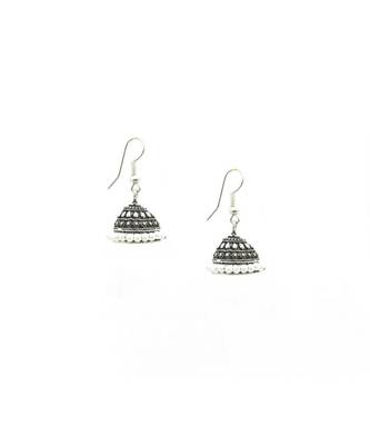 Multicolor Silver & Gold Plated Combo Of 2 Jhumki Earrings For Women/Girls 3