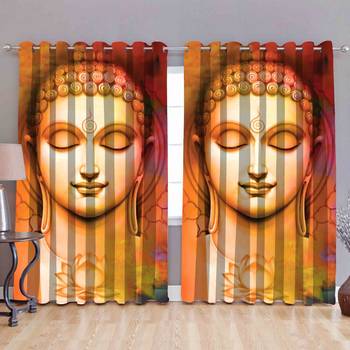 Buddha polyester curtains 1