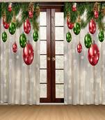 christmas deco polyester curtains