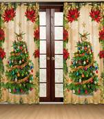 christmas tree polyester curtains