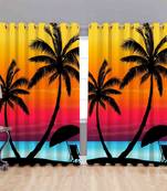 coconut tree polyester curtains