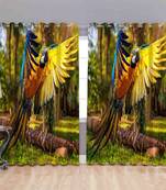 colorful parrot polyester curtains