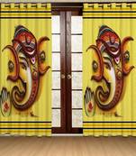 gaja mukh ganesha polyester curtains