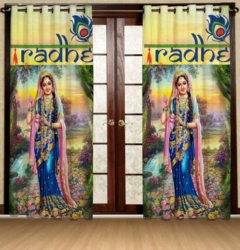 Radhe krishan rainbow polyester curtains 1