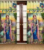 Radhe krishan rainbow polyester curtains