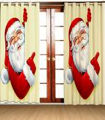 santa face polyester curtains