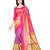 Pink Printed Art Silk Saree With Blouse