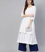 White embroidered cotton chikankari-kurtis