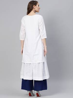 White embroidered cotton chikankari-kurtis 2