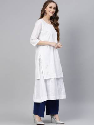 White embroidered cotton chikankari-kurtis 4
