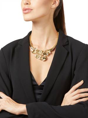 Gold malachite necklaces 1