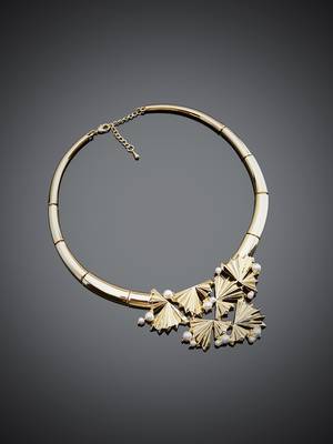 Gold malachite necklaces 5