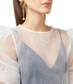 Gold malachite earrings