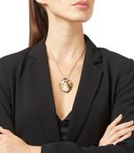 Gold malachite pendants