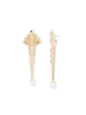 Gold malachite earrings 3