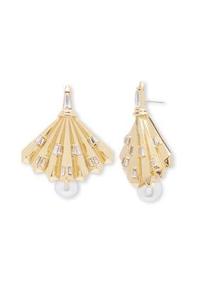 Gold malachite earrings 3