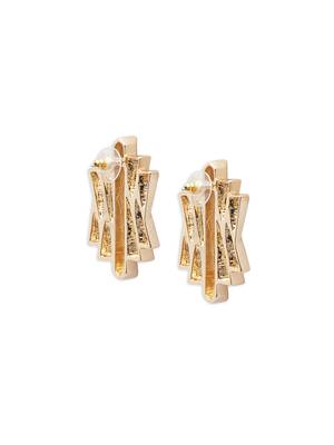 Gold malachite earrings 3