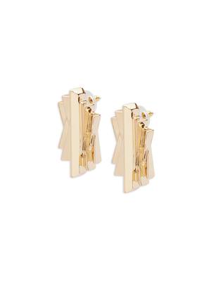 Gold malachite earrings 4