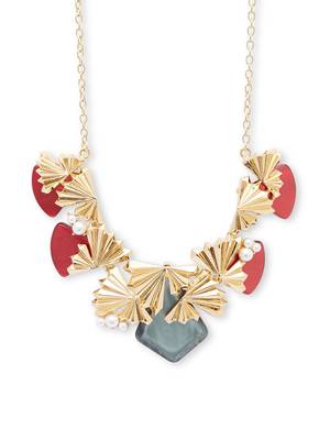 Gold malachite necklaces 2