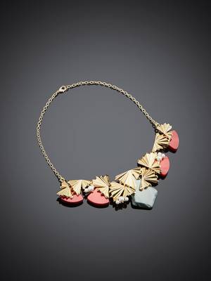 Gold malachite necklaces 4