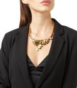 Gold malachite necklaces