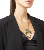 Gold malachite pendants