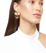 Gold malachite earrings