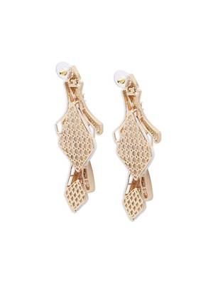 Gold malachite earrings 3