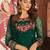 Green embroidered georgette salwar
