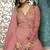Pink embroidered net salwar