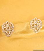 Embellished Diamond Look Leaf Pattern Earrings