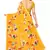 Orange printed crepe saree with blouse