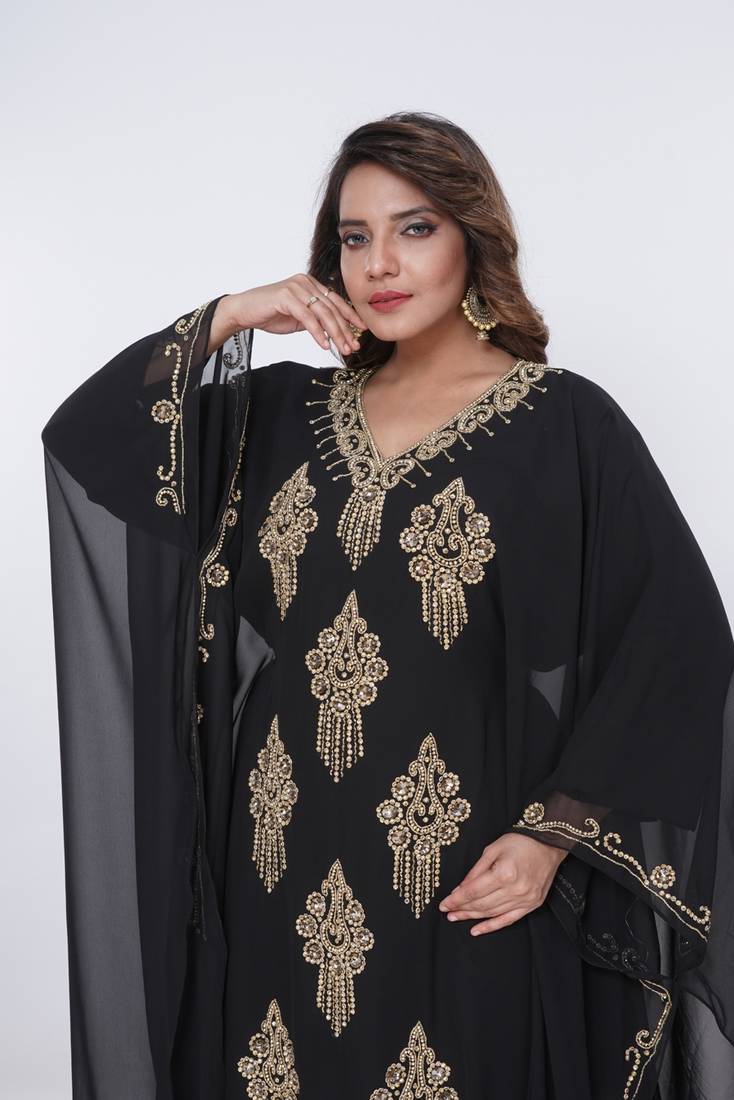 Dubai Kaftan Women Dress Moroccan Caftan Long Farasha Maxi Dress Al196