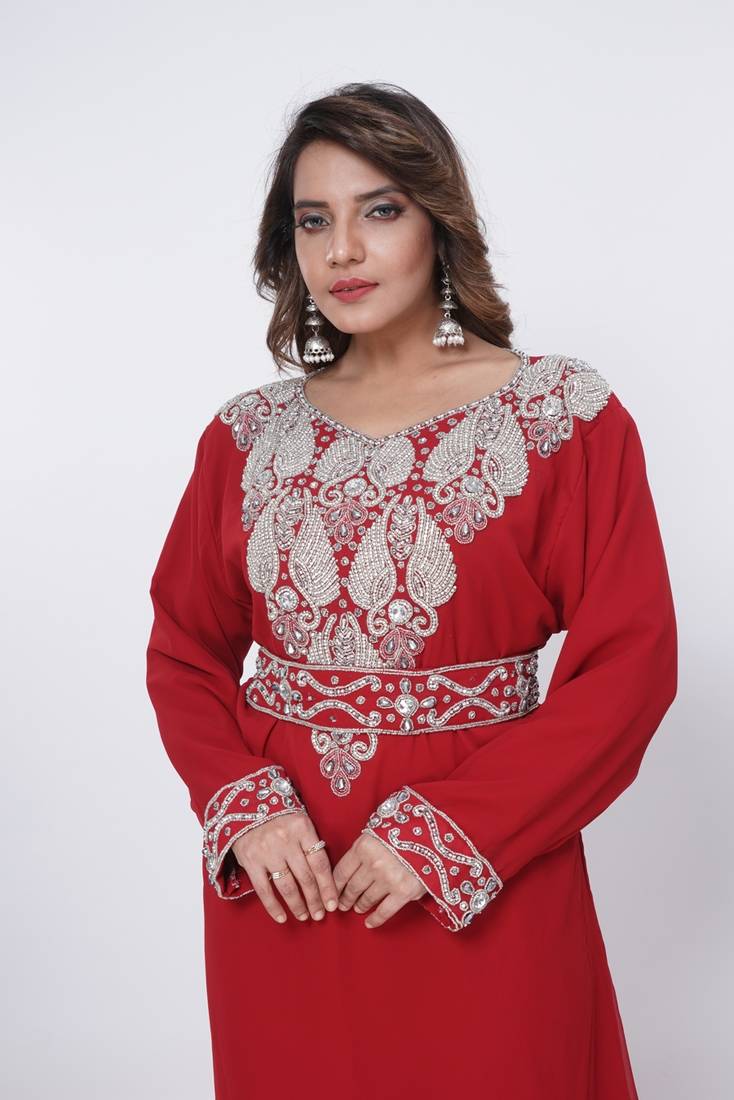 Dubai Kaftan Women Dress Moroccan Caftan Long Farasha Maxi Dress Al198