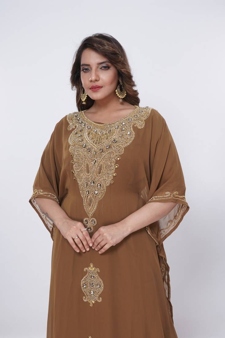 Dubai Kaftan Women Dress Moroccan Caftan Long Farasha Maxi Dress Al199