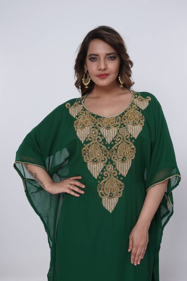 Dubai Kaftan Women Dress Moroccan Caftan Long Farasha Maxi Dress Al200