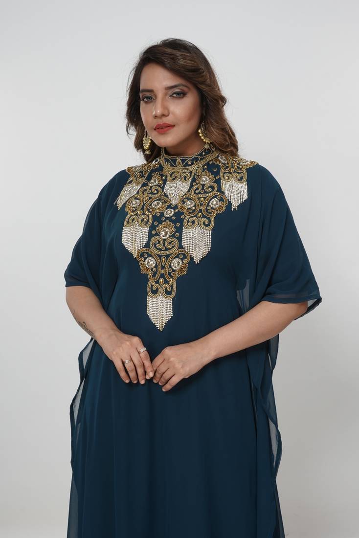 Dubai Kaftan Women Dress Moroccan Caftan Long Farasha Maxi Dress Al201
