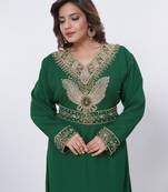 Dubai Kaftan Women Dress Moroccan Caftan Long Farasha Maxi Dress Al203