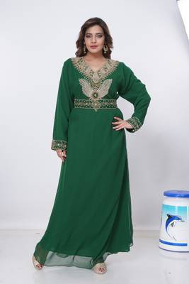 Dubai Kaftan Women Dress Moroccan Caftan Long Farasha Maxi Dress Al203 2