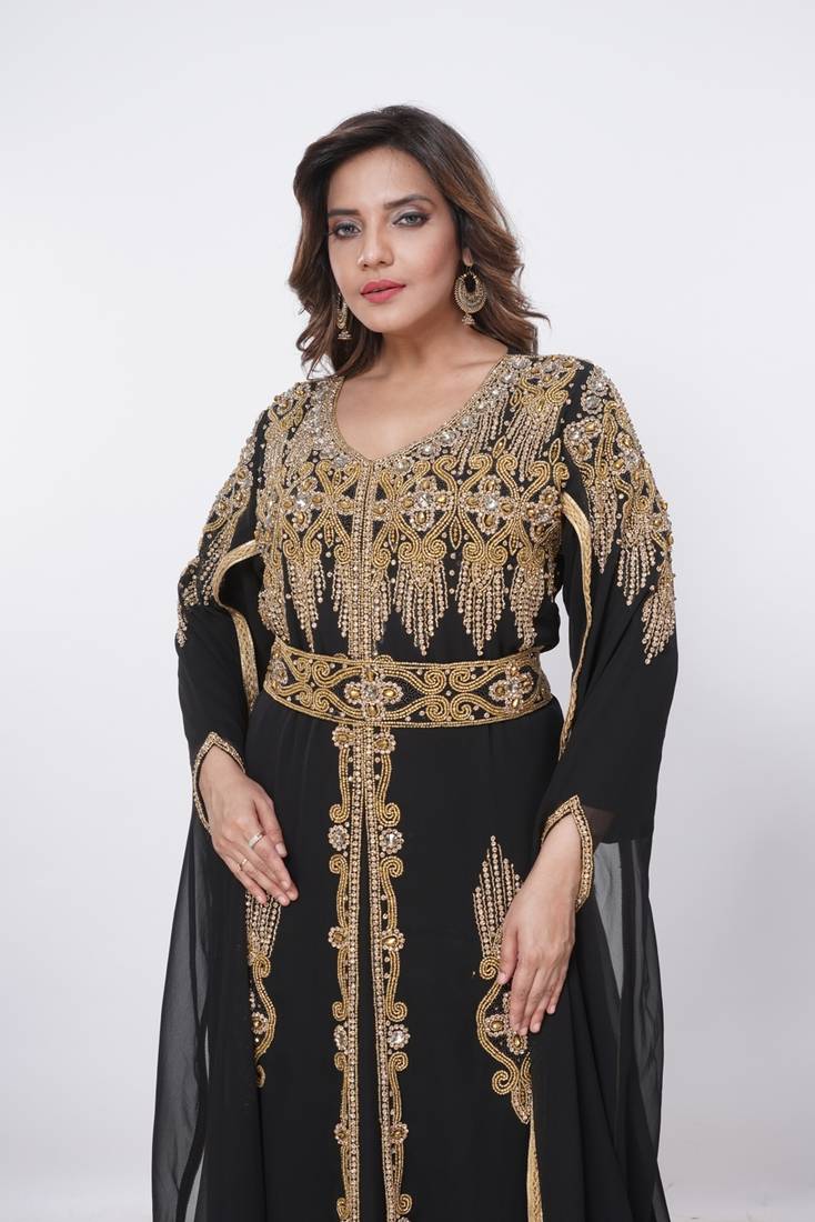 Dubai Kaftan Women Dress Moroccan Caftan Long Farasha Maxi Dress Al204