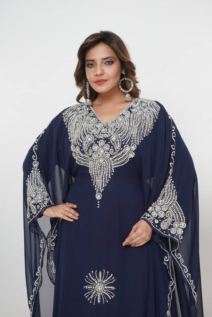 Dubai Kaftan Women Dress Moroccan Caftan Long Farasha Maxi Dress Al215