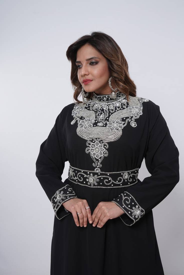 Dubai Kaftan Women Dress Moroccan Caftan Long Farasha Maxi Dress Al217