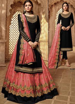Black embroidered georgette salwar 1