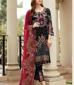 Black embroidered georgette salwar